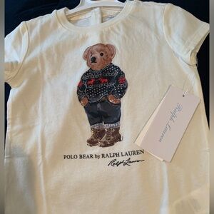 Ralph Lauren Polo Bear Holiday Tee Shirt Size 18 months NWT